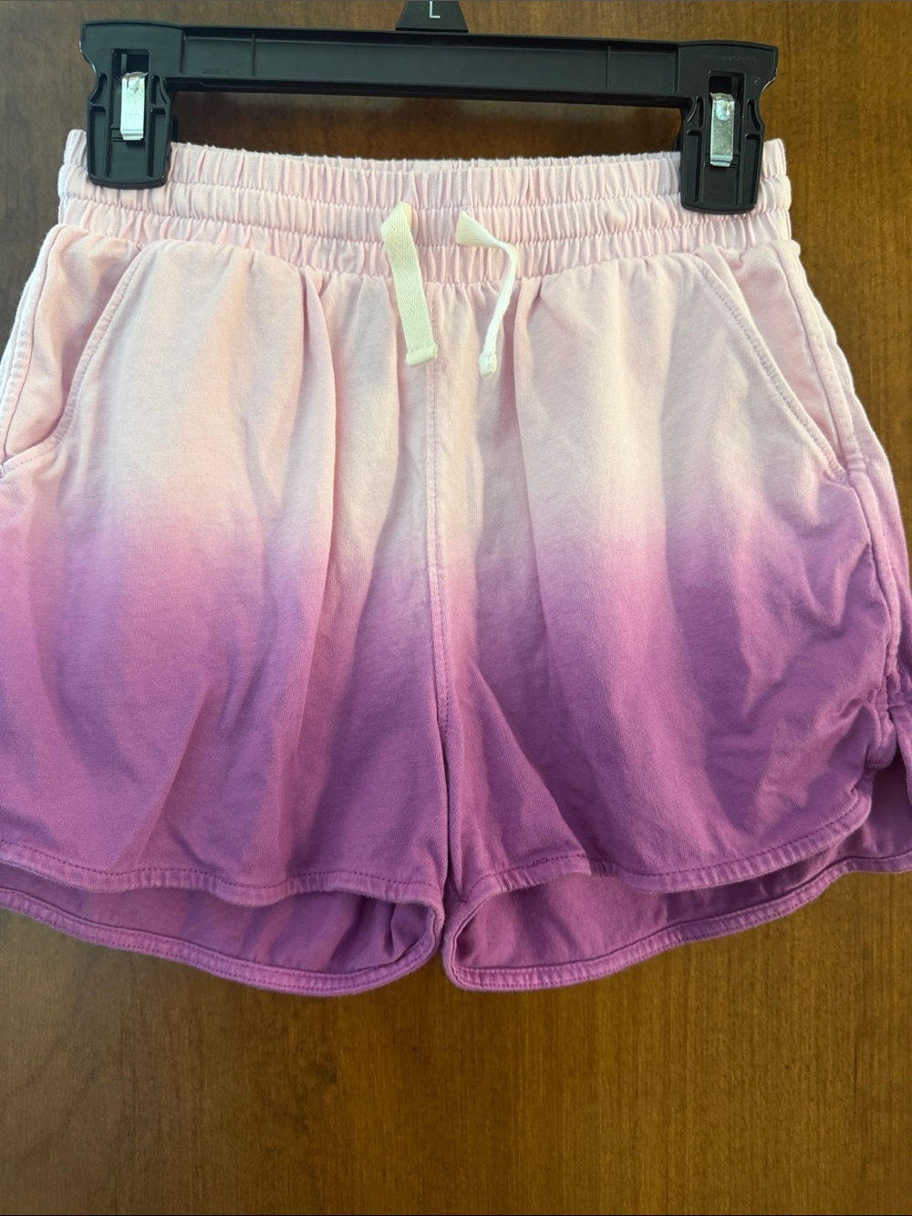 Women's Pink to Purple Ombre Drawstring Shorts
